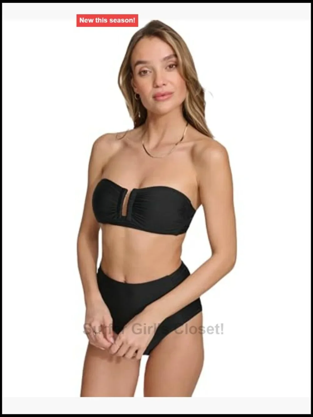 Classic Bandeau Bikini Set with Tummy Control - Nylon Spandex